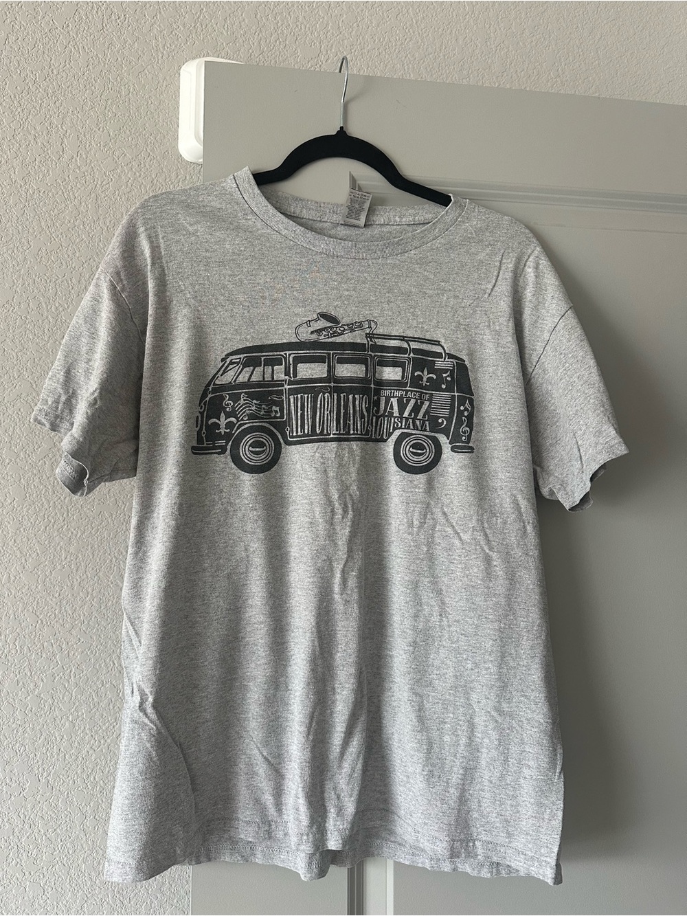 New Orleans Jazz VW Bus Graphic Tee - Heather Gray